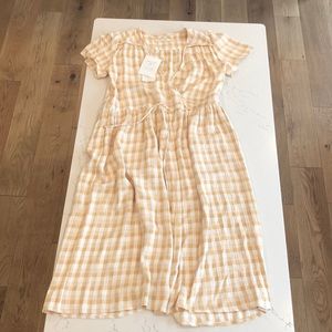Christy Dawn size small yellow check dress